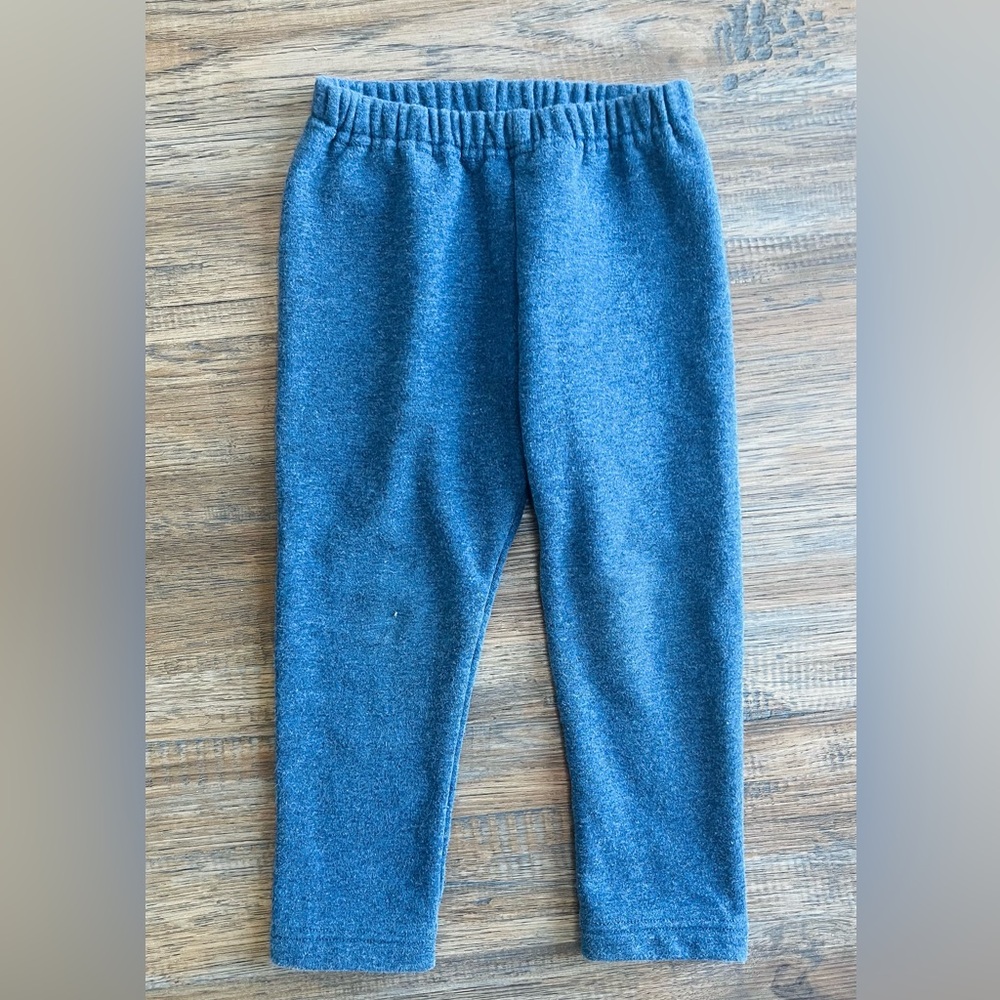 Uniqlo Baby Denim Blue Fleece Leggings- 18-24m
